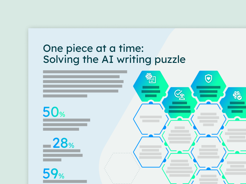 AI writing puzzle infographic - tile image